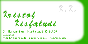 kristof kisfaludi business card